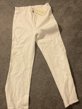 LA MIEL Men's Off-White Cotton Chinos